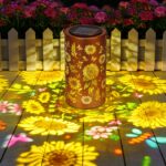 Sonnenblumen-Solarlaterne mit IP44 Wasserschutz – Dekorative LED Gartenbeleuchtung für Aussen
