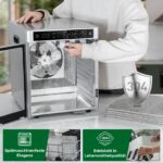 Kwasyo Dörrautomat 12 Etagen Edelstahl – 800W mit 6 Voreinstellungen & 24h Timer – Bild 7