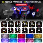 ALED LIGHT 15W Halloween & Weihnachts-Projektor IP67 wasserdicht – 96 Motive ohne Verblassen – Bild 2