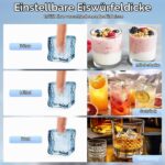 HOMCOM Kommerzielle Eiswürfelmaschine 36 kg/24H – Selbstreinigend mit LCD & Edelstahl – Bild 5
