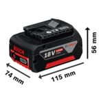 Bosch Professional GBA 18V 4.0Ah Akku – Doppelte Laufzeit für 18V Werkzeuge – Bild 2