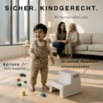 ADRIANO PORCARO 2-Stufiger Tritthocker 26cm – Sicherer Kinderhocker für Bad & Badezimmer – Bild 2