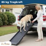 Hunderampe Auto Klappbar 174 cm – Rutschfeste Rampe bis 85 kg für grosse Hunde – Bild 3