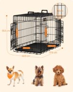 Feandrea Hundekäfig M klappbar mit Doppeltüren – sicher & transportabel – Bild 4