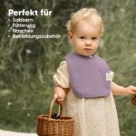 KeaBabies 8er-Pack Bio-Baumwolle Baby Lätzchen – Saugfähig & Maschinenwaschbar – Bild 8