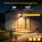 K-Bright 30W LED-Aussenwandleuchte mit Bewegungsmelder – 2000LM Warmweiss für Eingang & Garten – Bild 5