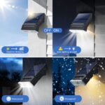 Giliwosy Solar-Wandleuchte mit Bewegungsmelder & 90° Schwenkarm – IP65 Aussenleuchte 2er-Set – Bild 5