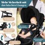 KESSER Loops 4in1 Kombikinderwagen – Komplettset mit Babywanne, Buggy & Autositz – Bild 5