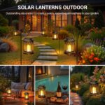 GEARLITE Solar Laternen 2er Set – Kerzenform LED Solarleuchten mit Flammeneffekt für Garten & Balkon – Bild 6