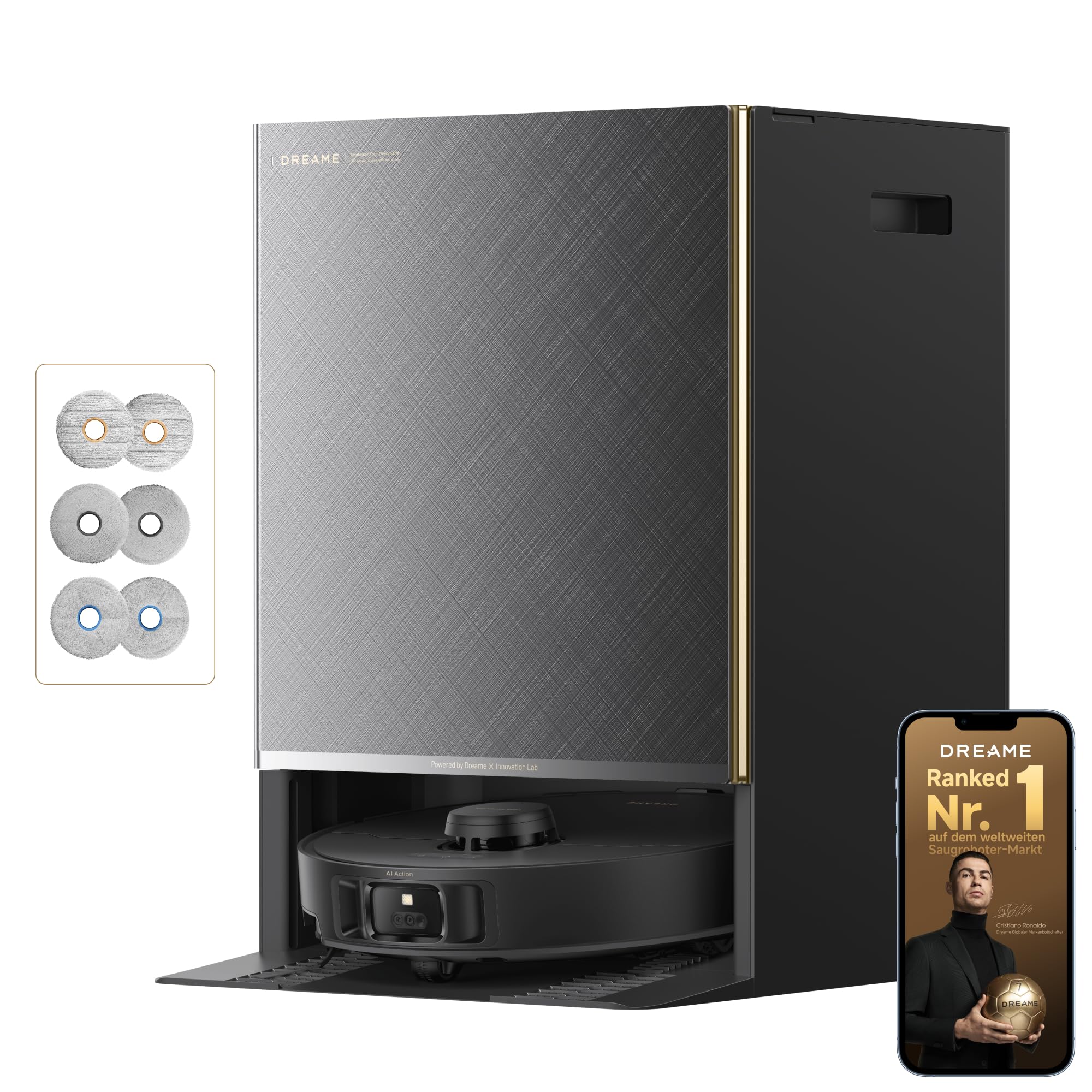 dreame Matrix10 Pro Saugroboter – 30.000 Pa mit Multi-Moppwechsel-Dock & Sprachsteuerung
