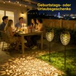 2er Set Vintage Solarleuchten 52/69 cm – Warmweisses Gartenleuchten mit IP65 Wasserschutz – Bild 7