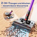 Linkifly A12 Akku Staubsauger mit Wischfunktion – 50 kPa Saugkraft, 70 Min Laufzeit – Bild 4
