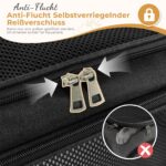 Lohofrnny Transporttasche für Katzen & kleine Hunde – faltbar, bis 8 kg, Schwarz – Bild 4