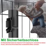 XMTECH 6-teilig Welpenauslauf 80 cm – Faltbares Freilaufgehege mit Tür & Erdankern – Bild 6