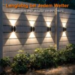 ELLASAY Solar Wandleuchte 6er Set – IP65 Wasserdicht, Up & Down Licht für Garten & Terrasse – Bild 6