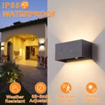 CELAVY LED Wandleuchte Anthrazit mit Bewegungsmelder – IP65 Aussenlampe für Innen & Aussen – Bild 4