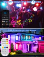 NATPOW RGB LED Gartenbeleuchtung 4er Set – Smart Gartenstrahler mit App & Fernbedienung – Bild 3