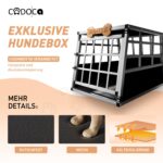 CADOCA® Hundetransportbox M Aluminium 54x70x51cm – Sichere Autotransportbox für Hunde – Bild 5