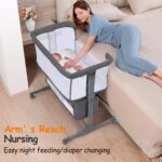 Growaystory Beistellbett mit 7-fach Höhenverstellung – Co-Sleeper Bassinet für Neugeborene – Bild 6