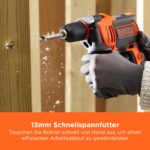 BLACK+DECKER BEH710K-QS Schlagbohrmaschine 710W – Professionelle Bohrkraft bis 2800 U/min – Bild 7