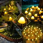 TOTHDATE Solar-Pilzleuchten 5M 20LED Warmweiss – 8 Modi Gartenbeleuchtung IP44 – Bild 5