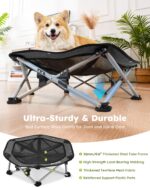 pecute Erhöhtes Hundebett L – 3s Klappbar, Atmungsaktiv & Ganzjährig mit Kühlmatte – Bild 3
