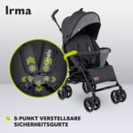 Lionelo Irma Buggy – Leichter Kinderwagen 7 kg mit Liegeposition & Einhand-Faltsystem – Bild 4