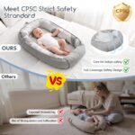 URMYWO Babynestchen 90x50 cm – Handmade Kokon aus 100% Baumwolle für Neugeborene – Bild 5