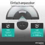 Oktaplex Ambo LED Aussenlampe mit Bewegungsmelder 10W 800lm IP54 – Warmweiss – Bild 5
