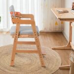 Ezebaby Hochstuhl aus Buchenholz – Höhenverstellbar, stabil bis 90 kg für Kinder & Erwachsene – Bild 2