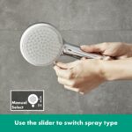 hansgrohe Croma 100 Duschkopf mit 4 Strahlarten – Premium Handbrause mit QuickClean – Bild 6
