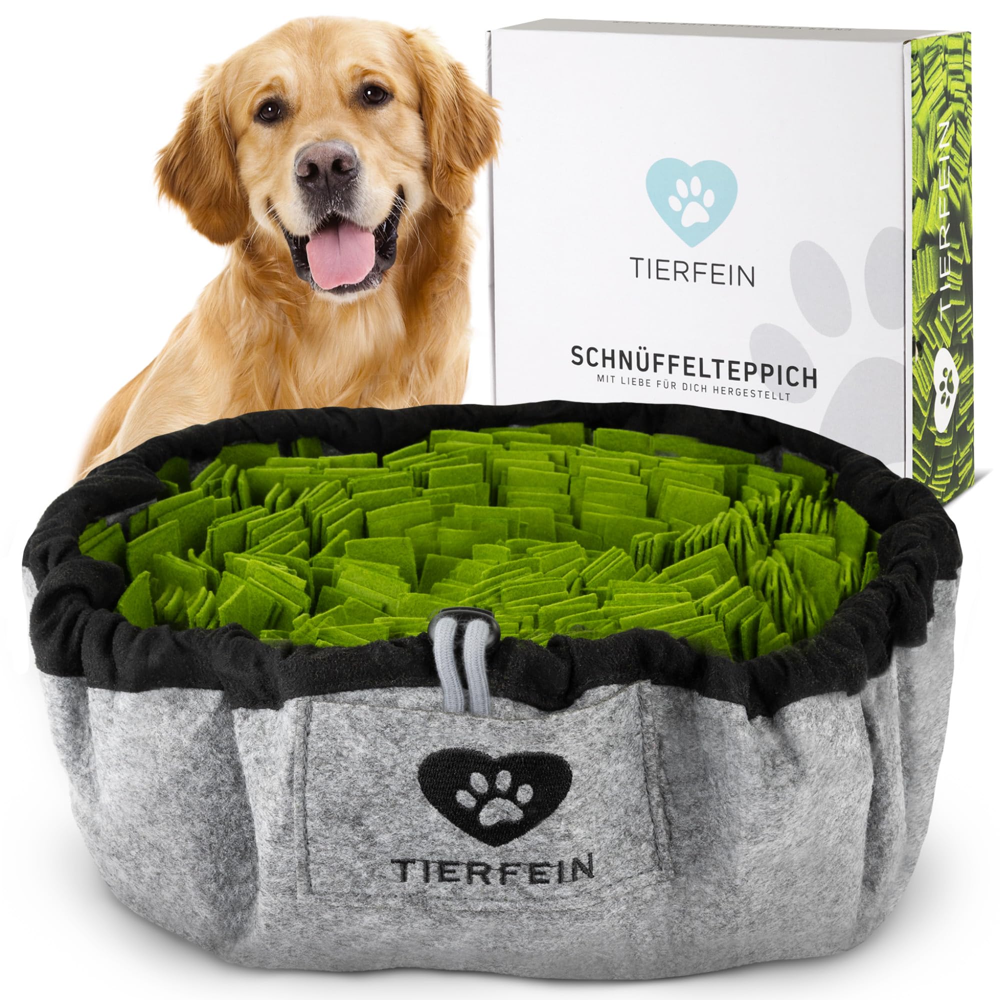 Tierfein Schnüffelteppich – Intelligentes Hundespielzeug mit rutschfester Silikonunterlage