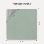 Susurration Babydecke 90x90 cm – Musselin-Baumwolle für Kinderwagen & Babyschale – Bild 3