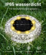Macchiatto 12er-Set Solar Bodenleuchten – Warmweiß, IP65 wasserdicht für Garten & Wege – Bild 4