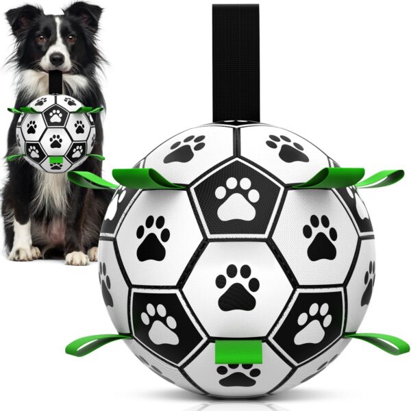 HETOO Hundeball mit Seil (M Grün) – Interaktives Hundespielzeug für Outdoor & Indoor