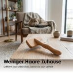LucyBalu FURRY Slickerbürste – Katzenbürste mit Buchenholzgriff für optimale Fellpflege – Bild 4