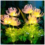 DooYard Solar-Gartenleuchten 2er-Set – Leuchtende Blüten mit verbessertem Solarpanel