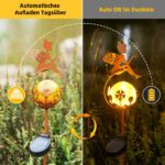 JOYCREATOR Solar Gartenleuchten 2er Set – IP65 Wasserdichte Fee Deko mit LED für Balkon & Terrasse – Bild 3