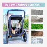 Petique Breeze Hundebuggy – Hochwertiger Hundewagen mit Fahrradanhänger-Funktion – Bild 7