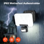 OREiN Smart LED Strahler 28W/3000lm mit Bewegungsmelder – App-gesteuerte Aussenleuchte IP65 – Bild 9