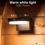 Brendz LED Solar Wandleuchte mit Bewegungsmelder – 400 Lumen IP44 Warmweiss – Bild 9