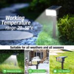 nipify 3er Set Solarleuchten mit Bewegungsmelder – 62 LED Strahler IP65 für Garten & Aussenbereich – Bild 5