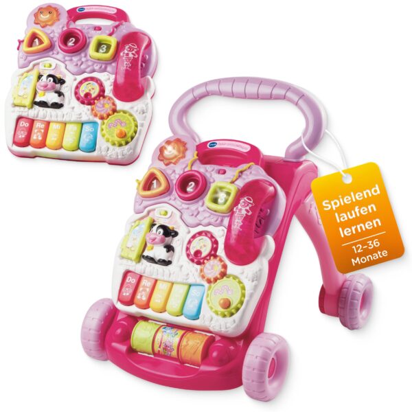 VTech Spiel- und Laufwagen – Interaktive Lauflernhilfe für Kleinkinder 12–36 Monate