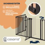 CASARIA Kaminschutzgitter 2er Set 612x76 cm – Kindersicherung mit Türschloss, ohne Bohren – Bild 7