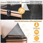 MAMIZO 3in1 Hundewagen mit Transportbox – Faltbarer Hundebuggy bis 20 kg für Hunde & Katzen – Bild 6