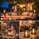 Ketom 2er-Set Solar Flammenlaternen – IP65 Retro Gartenleuchten für Aussen mit Flammeneffekt – Bild 7