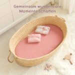 Yukkidds Spannbettlaken 81x41 cm aus 100% Musselin – 3er-Pack für Kinderwagen & Beistellbett – Bild 4