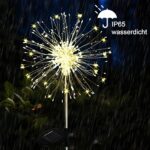 2er Set Solar Gartenleuchten mit 120 LED & 8 Leuchtmodi – Wasserdichte Außenbeleuchtung für Garten & Terrasse – Bild 2