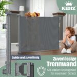 KIDIZ® Treppenschutzgitter ausziehbar 0–140 cm – Einhandbedienung für Babys & Haustiere – Bild 4
