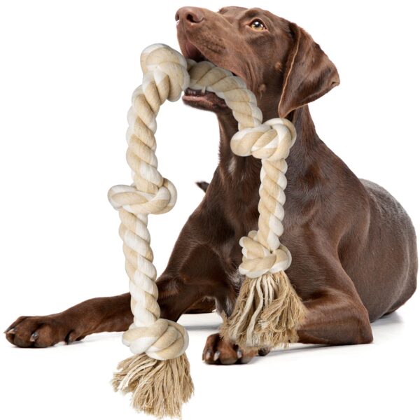 Fida Seilspielzeug 90cm für grosse Hunde – Robustes Tauzieh- & Kauspielzeug aus Baumwolle